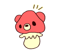 tiny mushroom bear sticker #6145177