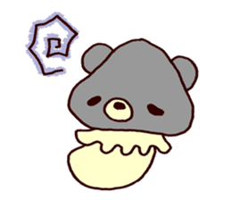 tiny mushroom bear sticker #6145178