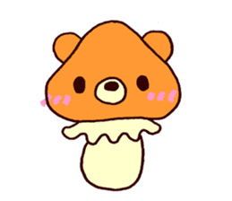 tiny mushroom bear sticker #6145179