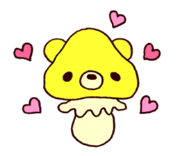 tiny mushroom bear sticker #6145180