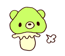 tiny mushroom bear sticker #6145181