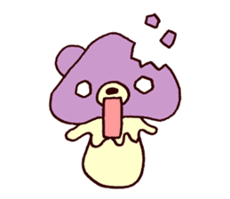 tiny mushroom bear sticker #6145183