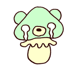 tiny mushroom bear sticker #6145184