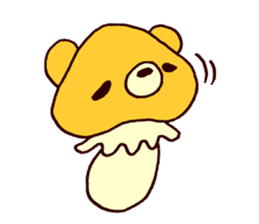 tiny mushroom bear sticker #6145185