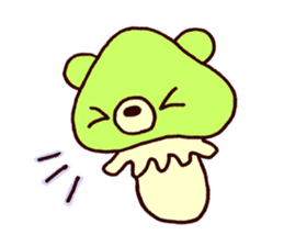 tiny mushroom bear sticker #6145186