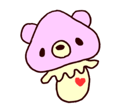 tiny mushroom bear sticker #6145187