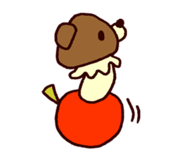 tiny mushroom bear sticker #6145190