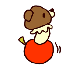 tiny mushroom bear sticker #6145190