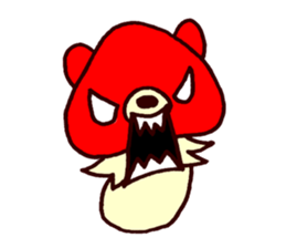 tiny mushroom bear sticker #6145191