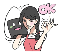 AsB - Onigiri Monkey Girls sticker #6146879