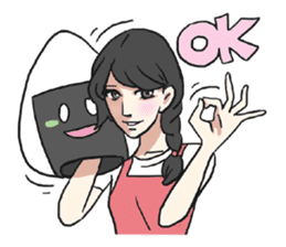 AsB - Onigiri Monkey Girls sticker #6146879