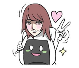 AsB - Onigiri Monkey Girls sticker #6146880