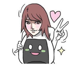 AsB - Onigiri Monkey Girls sticker #6146880