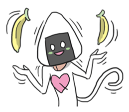 AsB - Onigiri Monkey Girls sticker #6146885