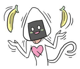 AsB - Onigiri Monkey Girls sticker #6146885