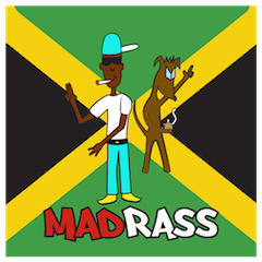 Madrass Jamaican patwa Dancehall sticker