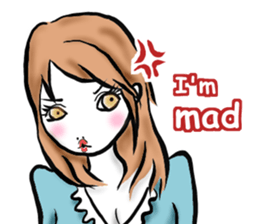 Girl's (English) sticker #6147534