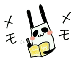 Daily life's Sticker of a rabbit panda 4 sticker #6148212