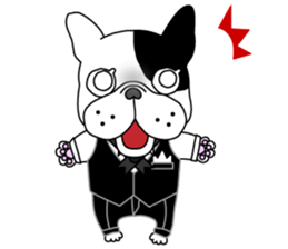 French bulldog Butler sticker #6148382