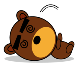 Black Eyebrows Bear 5 ( English ) sticker #6148900