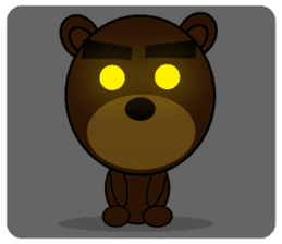 Black Eyebrows Bear 5 ( English ) sticker #6148911