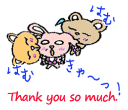 alot thank you in cute animal in English sticker #6149234