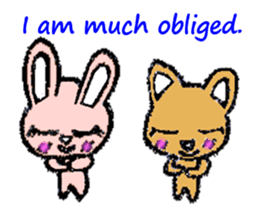 alot thank you in cute animal in English sticker #6149237