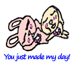 alot thank you in cute animal in English sticker #6149239