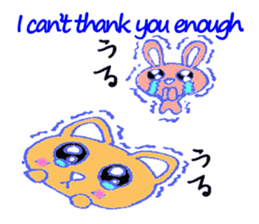 alot thank you in cute animal in English sticker #6149240