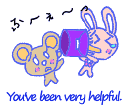 alot thank you in cute animal in English sticker #6149241