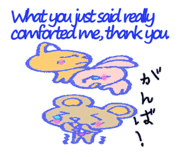 alot thank you in cute animal in English sticker #6149243