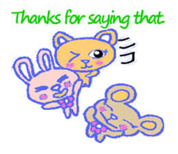 alot thank you in cute animal in English sticker #6149245