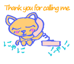 alot thank you in cute animal in English sticker #6149252