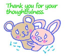 alot thank you in cute animal in English sticker #6149255