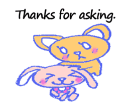 alot thank you in cute animal in English sticker #6149256
