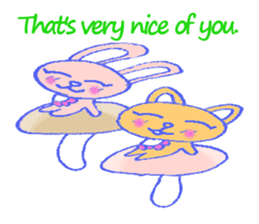 alot thank you in cute animal in English sticker #6149258