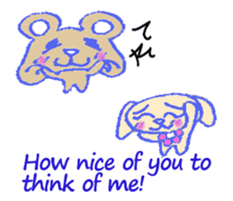 alot thank you in cute animal in English sticker #6149260