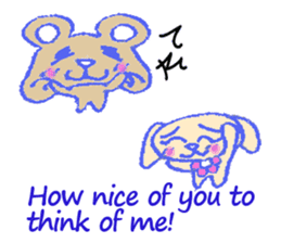 alot thank you in cute animal in English sticker #6149260