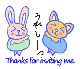 alot thank you in cute animal in English sticker #6149262