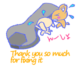 alot thank you in cute animal in English sticker #6149265