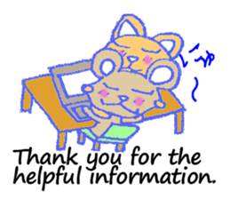 alot thank you in cute animal in English sticker #6149266