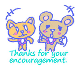 alot thank you in cute animal in English sticker #6149268