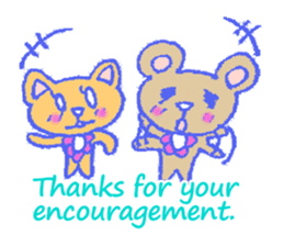 alot thank you in cute animal in English sticker #6149268