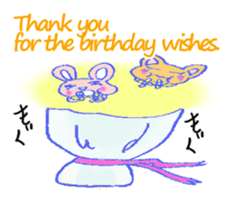 alot thank you in cute animal in English sticker #6149270