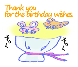 alot thank you in cute animal in English sticker #6149270