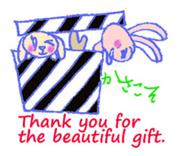 alot thank you in cute animal in English sticker #6149271