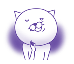 White cat basic will send in kanji. sticker #6149547