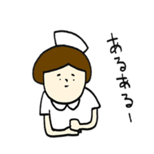cute nurse wearing a white coat sticker #6149741