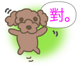 Toy poodle in Taiwanese sticker #6150817