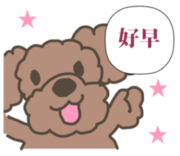 Toy poodle in Taiwanese sticker #6150821